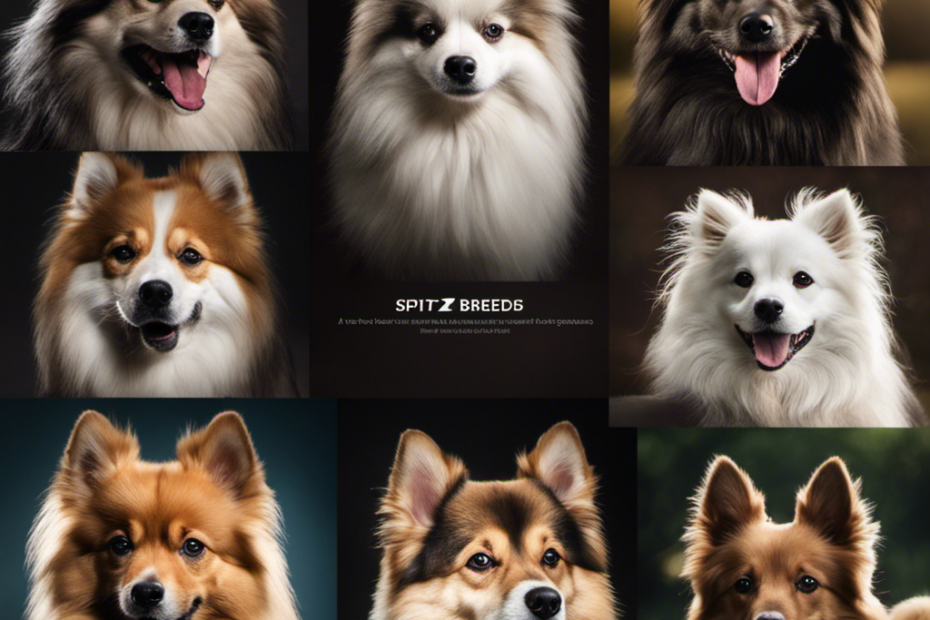 By-side comparison of 11 distinct Spitz dog breeds, each with their unique features and characteristics