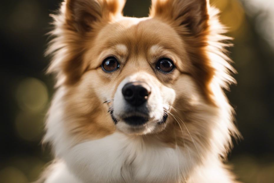 image of a Spitz dog with a regal posture, gazing into the distance with a proud and dignified expression