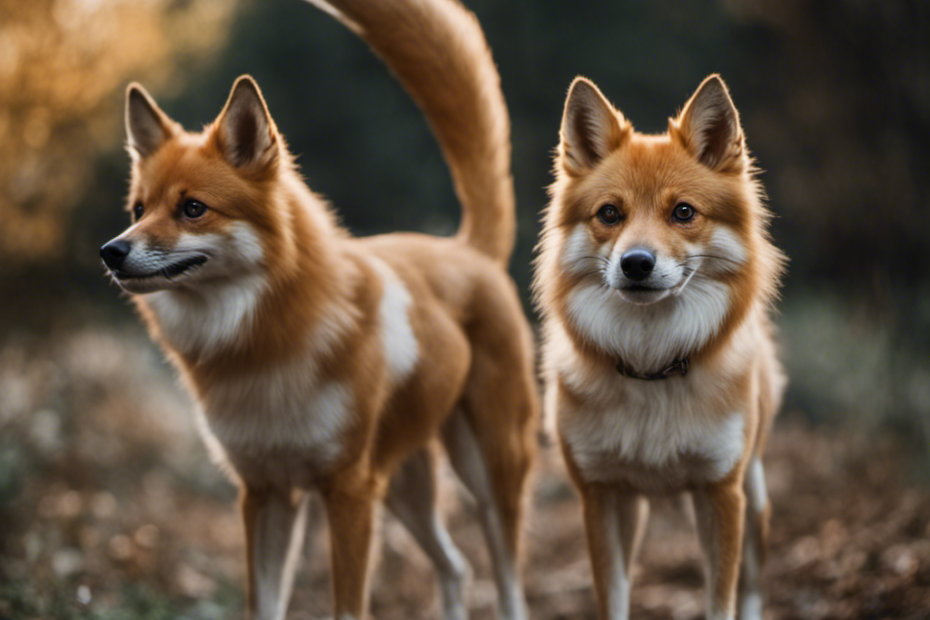 A captivating image showcasing the distinct skeletal structure of Spitz dogs