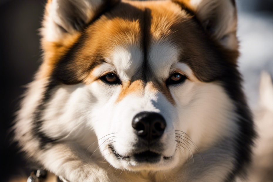 An image showcasing a close-up of various spitz breed muzzles, highlighting their distinct features such as the fox-like shape of the Shiba Inu, the wedge-shaped muzzle of the Alaskan Malamute, and the pointed snout of the Samoyed