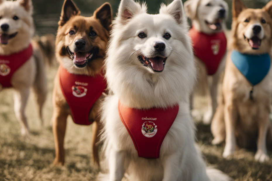 An image showcasing a diverse group of dogs participating in various training activities