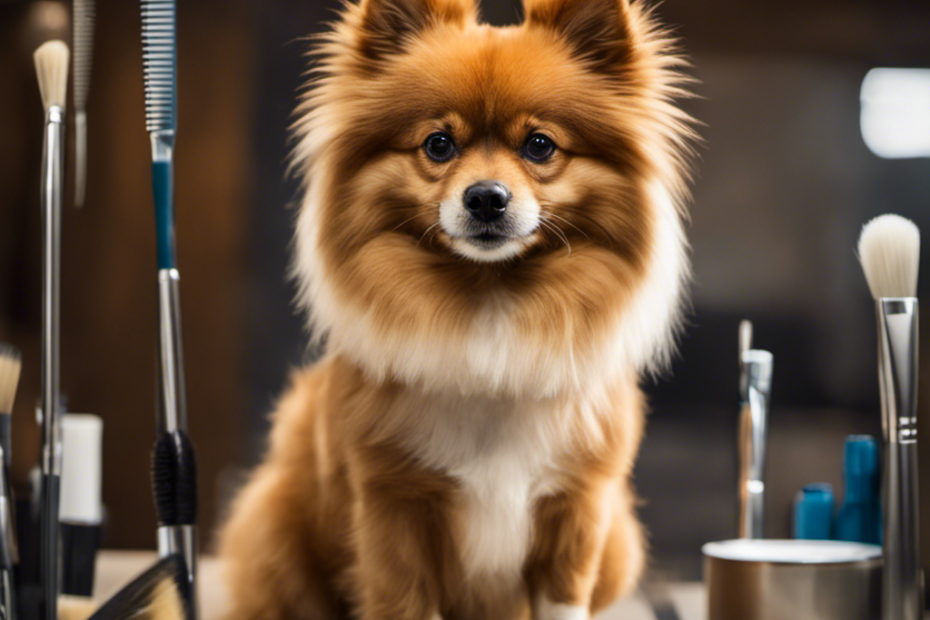 An image of a well-groomed Spitz dog, showcasing its luscious double coat
